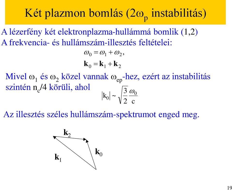 Mivl 1 és özl vanna -hz, zér az insabiliás szinén n c /4