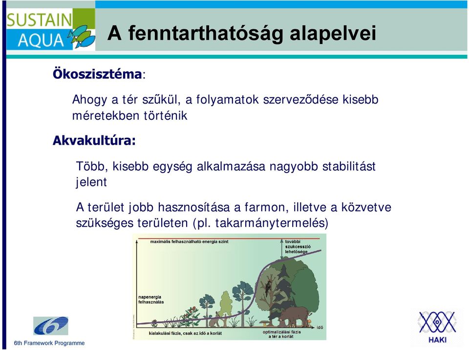 kisebb egység alkalmazása nagyobb stabilitást jelent A terület jobb