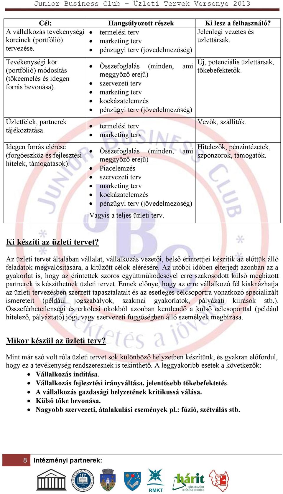 Idegen forrás elérése (forgóeszköz és fejlesztési hitelek, támogatások).