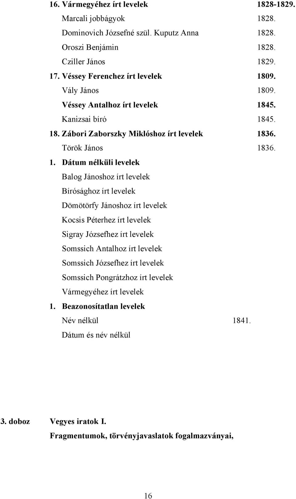 09. Véssey Antalhoz írt levelek 18