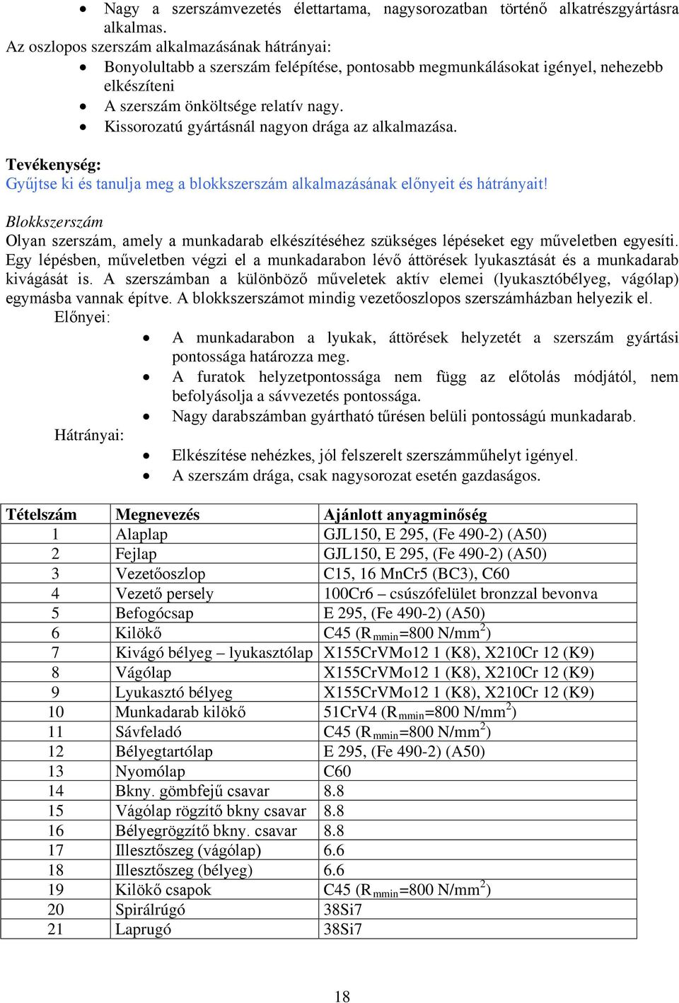 Kissorozatú gyártásnál nagyon drága az alkalmazása. Gyűjtse ki és tanulja meg a blokkszerszám alkalmazásának előnyeit és hátrányait!