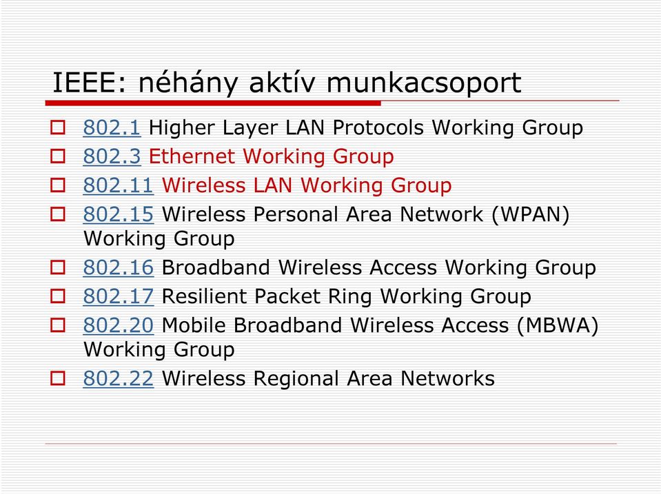 15 Wireless Personal Area Network (WPAN) Working Group 802.