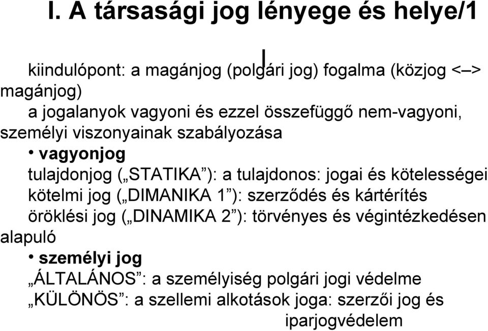 jogai és kötelességei kötelmi jog ( DIMANIKA 1 ): szerződés és kártérítés öröklési jog ( DINAMIKA 2 ): törvényes és