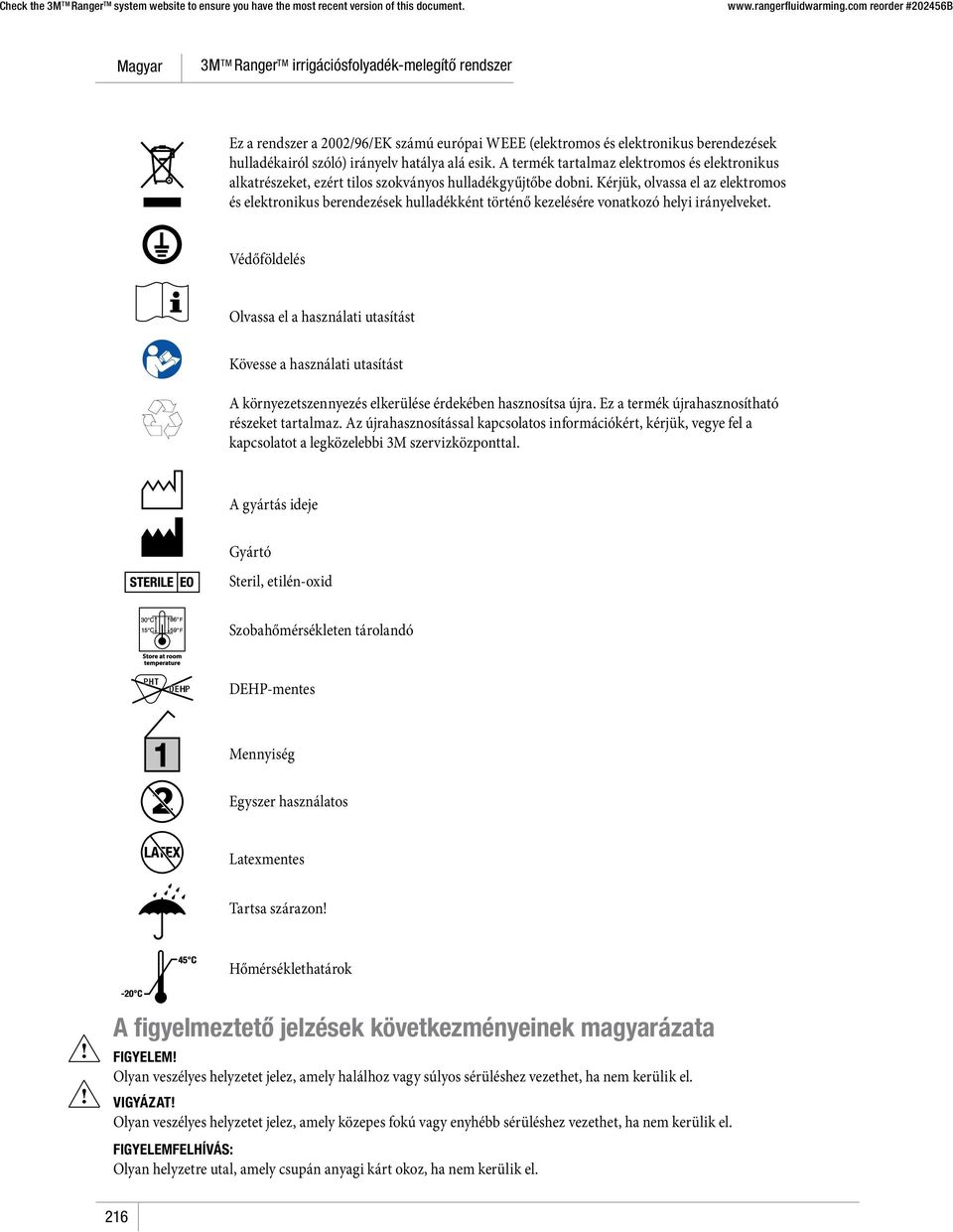 Kérjük, olvassa el az elektromos és elektronikus berendezések hulladékként történő kezelésére vonatkozó helyi irányelveket.