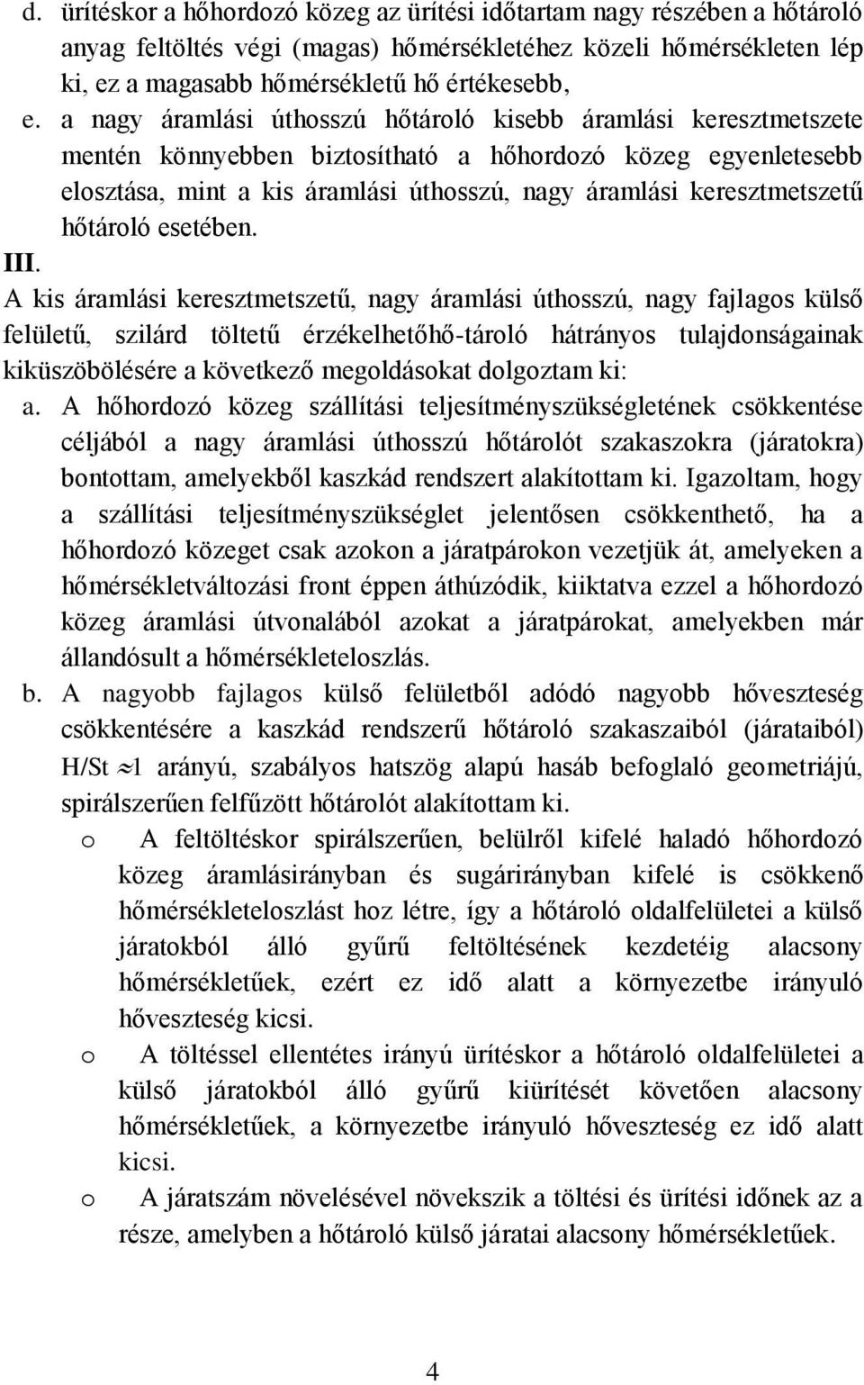hőtároló esetében. III.
