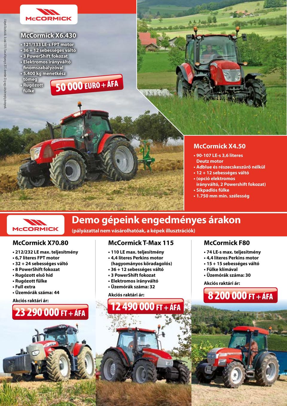 szélesség McCormick X70.80 212/232 LE max.