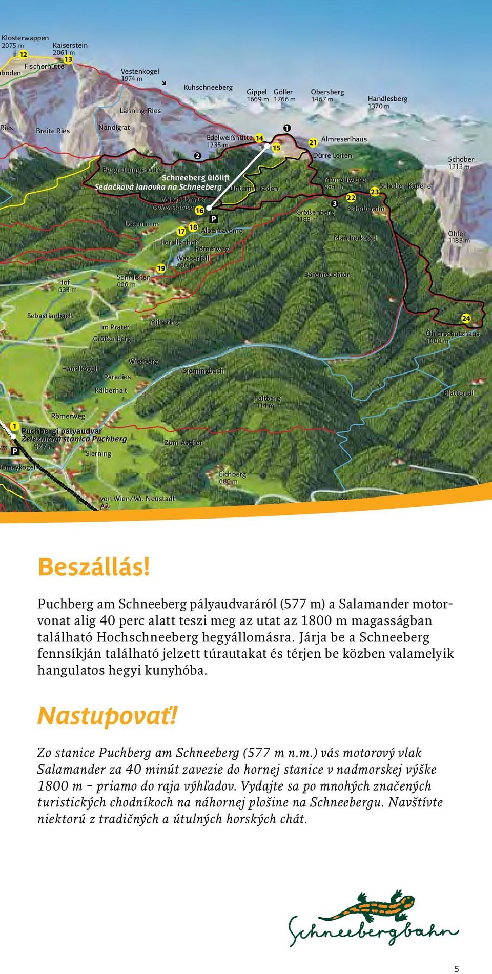 Römerweg Wasserfall 696 m 19 Sonnleiten 666 m Almreserlhaus 21 Dürre Leiten Mamauwiese 984 m Schober-Kapelle 23 22 Schoberalm Größenberg 1188 m Marcherkogel Bärenfeuchten Schober 1213 m Öhler 1183 m