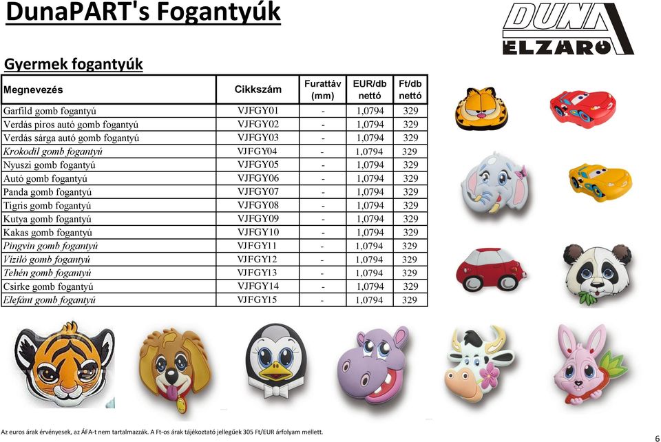 329 Tigris gomb fogantyú VJFGY08-1,0794 329 Kutya gomb fogantyú VJFGY09-1,0794 329 Kakas gomb fogantyú VJFGY10-1,0794 329 Pingvin gomb fogantyú VJFGY11-1,0794