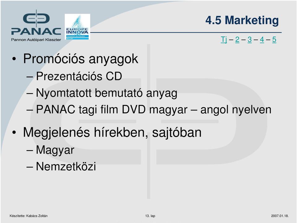 anyag PANAC tagi film DVD magyar angol nyelven