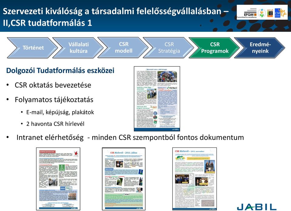 bevezetése Folyamatos tájékoztatás E-mail, képújság, plakátok 2