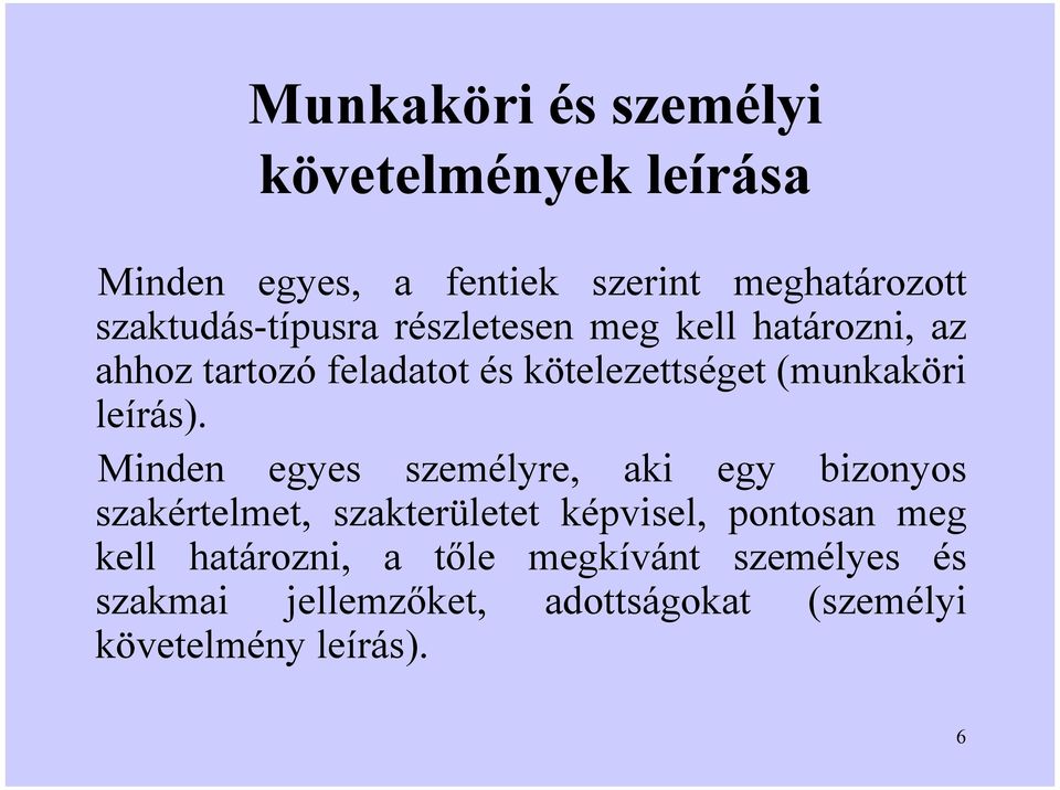 (munkaköri leírás).