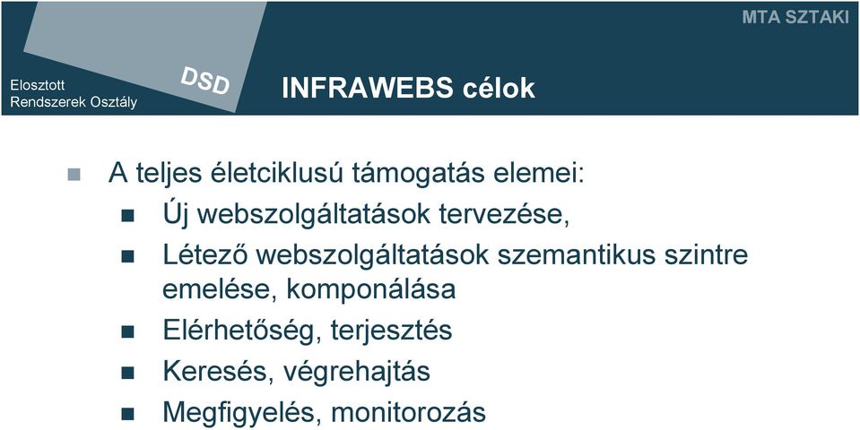 webszolgáltatások szemantikus szintre emelése,