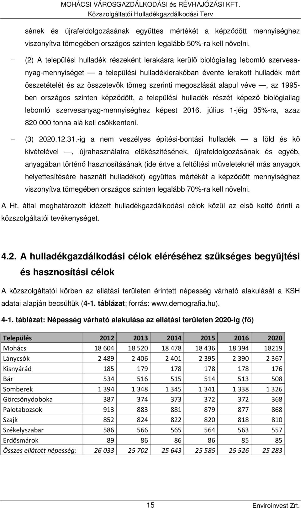 (2) A települési hulladék részeként lerakásra kerülő biológiailag lebomló szervesanyag-mennyiséget a települési hulladéklerakóban évente lerakott hulladék mért összetételét és az összetevők tömeg