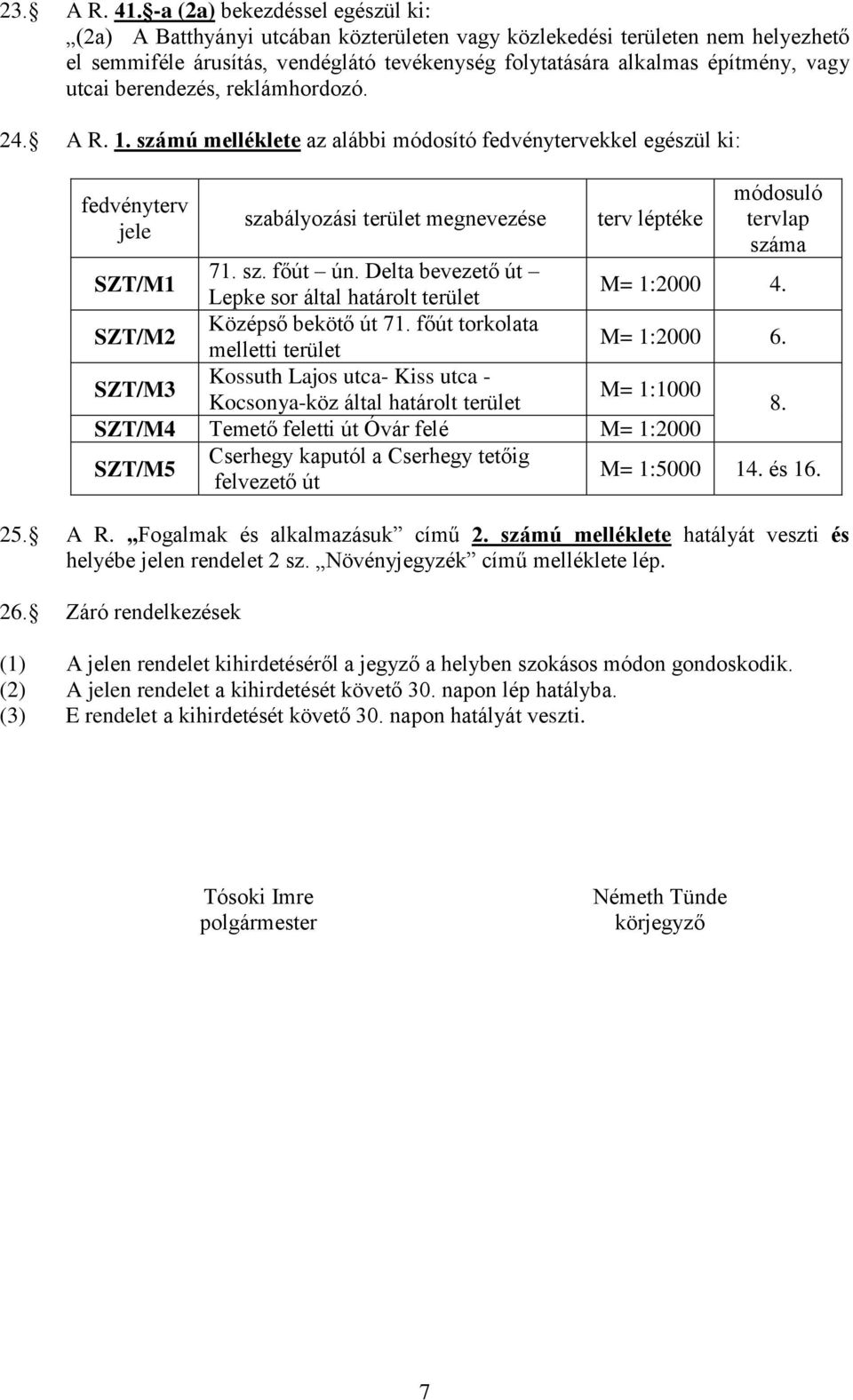 utcai berendezés, reklámhordozó. 24. A R. 1.