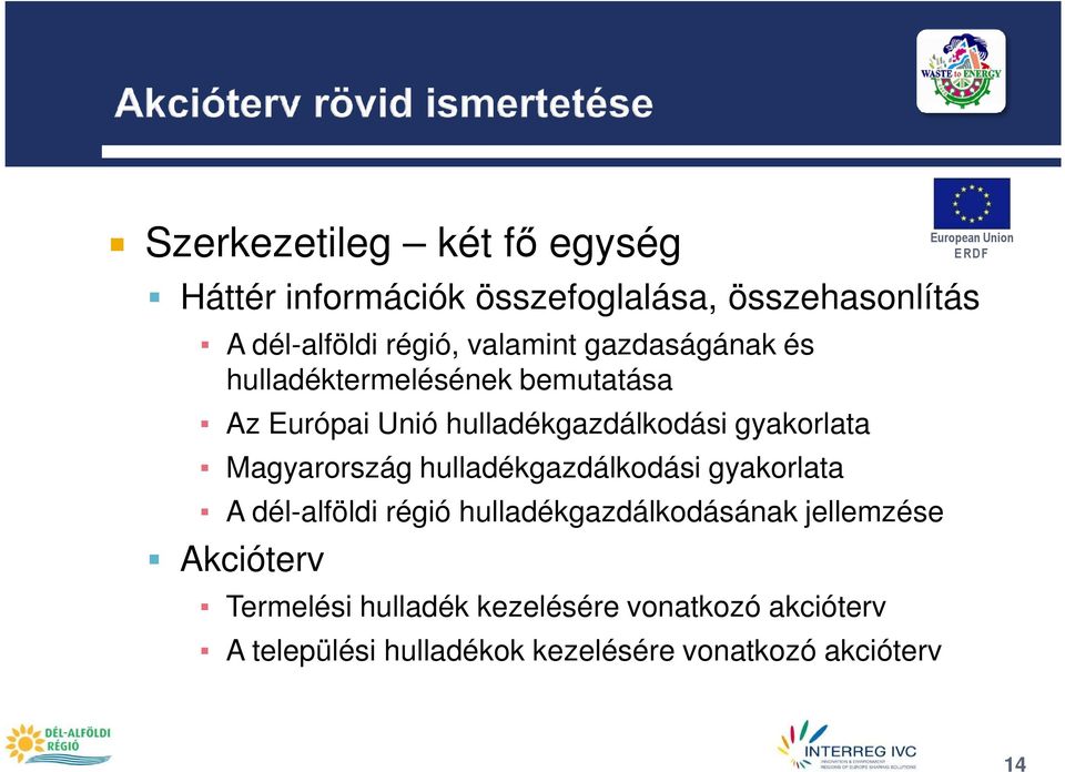 Magyarország hulladékgazdálkodási gyakorlata A dél-alföldi régió hulladékgazdálkodásának jellemzése