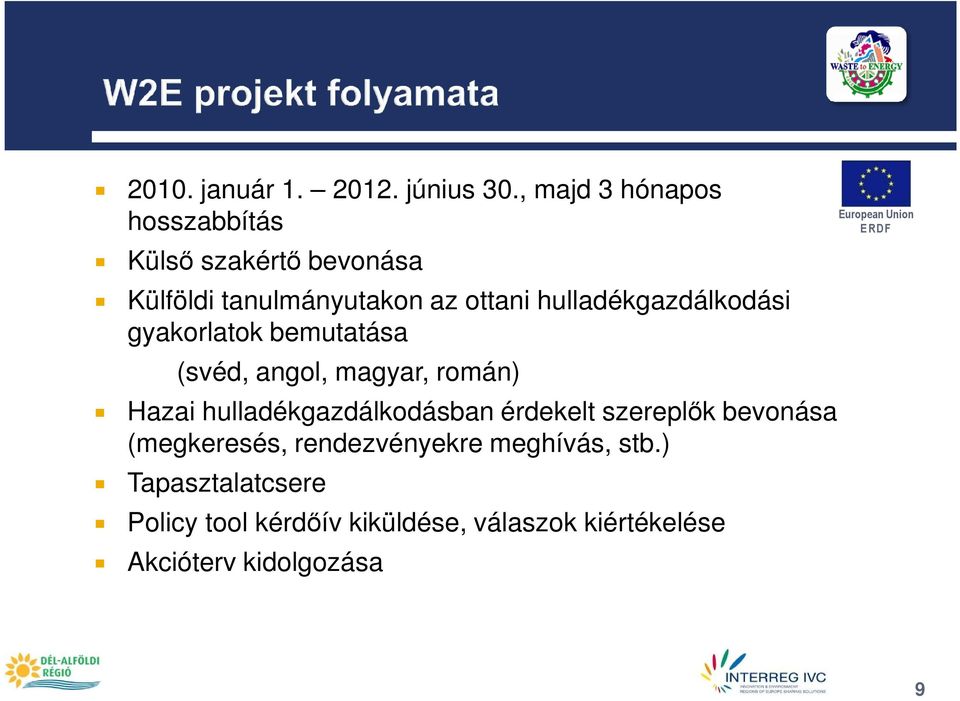 hulladékgazdálkodási gyakorlatok bemutatása (svéd, angol, magyar, román) Hazai