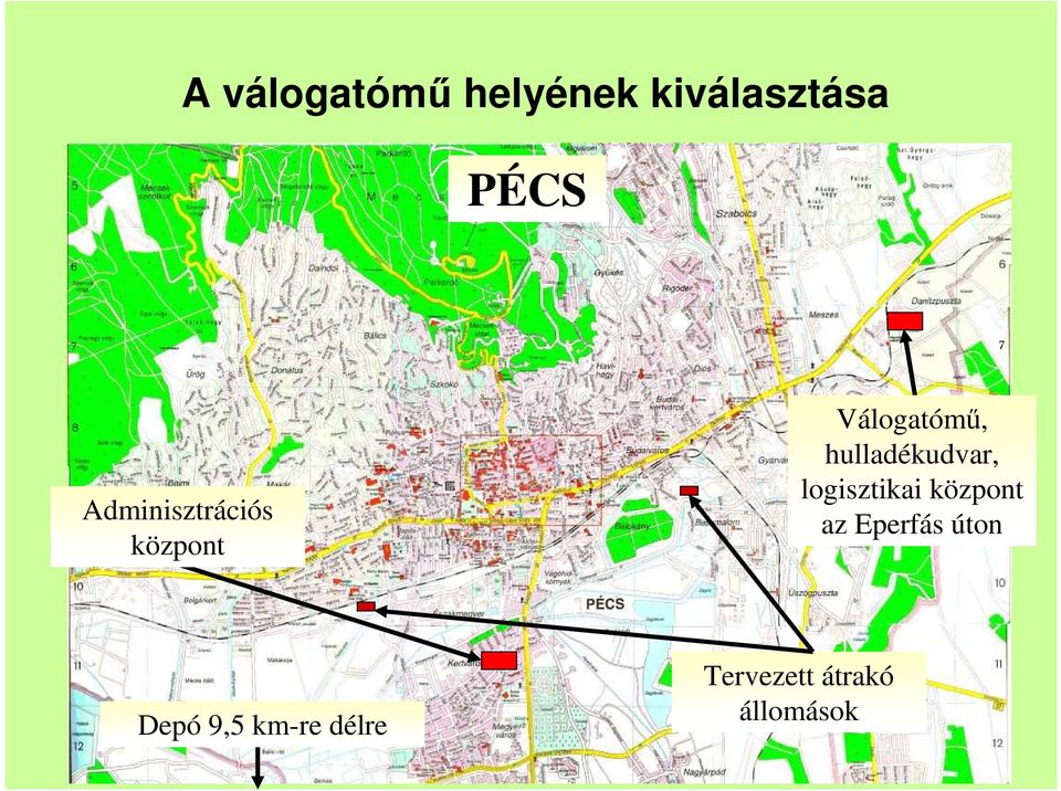 hulladékudvar, logisztikai központ az