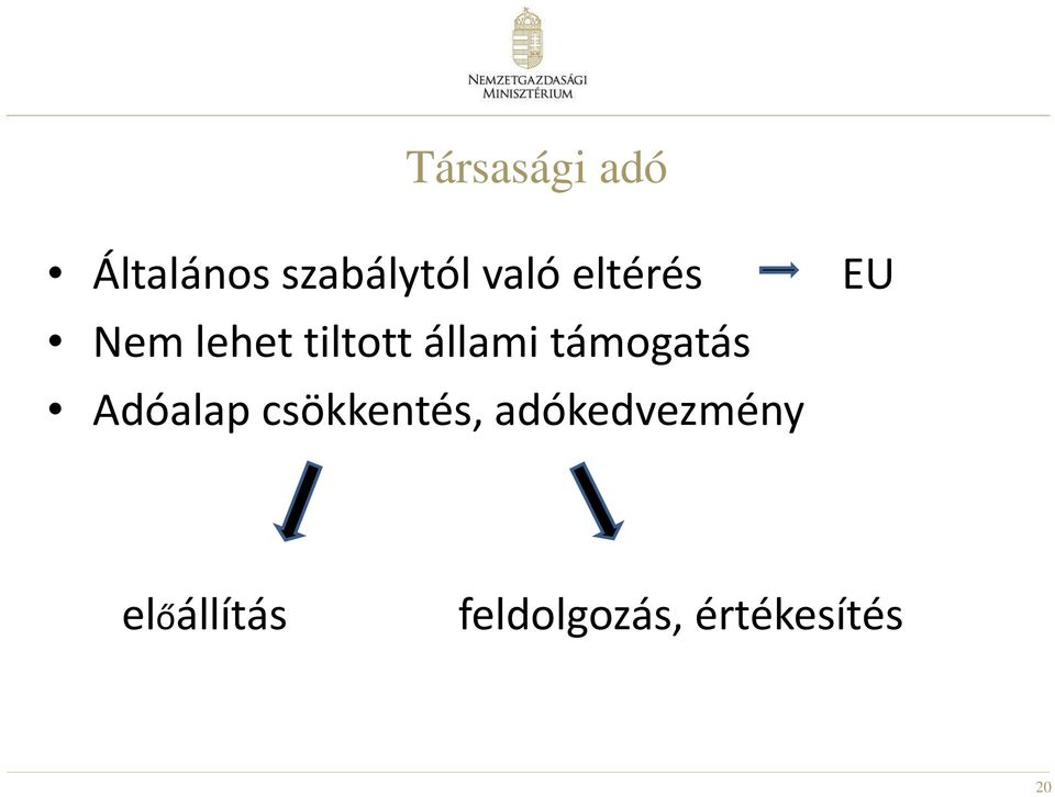 támogatás Adóalap csökkentés,