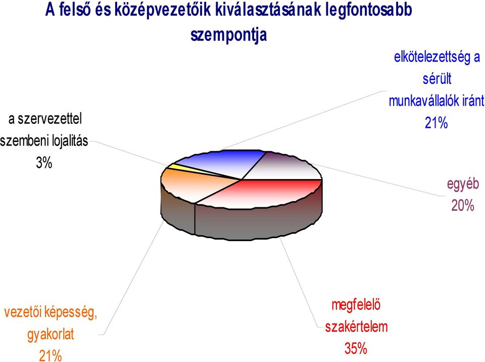 elkötelezettség a sérült munkavállalók iránt 21% egyéb