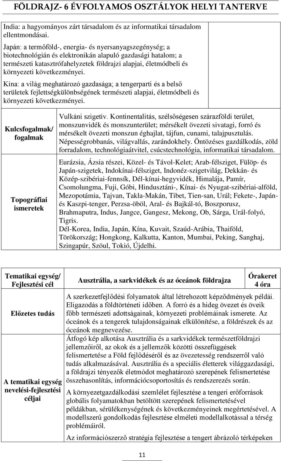 következményei. Kína: a világ meghatározó gazdasága; a tengerparti és a belső területek fejlettségkülönbségének természeti alapjai, életmódbeli és környezeti következményei.