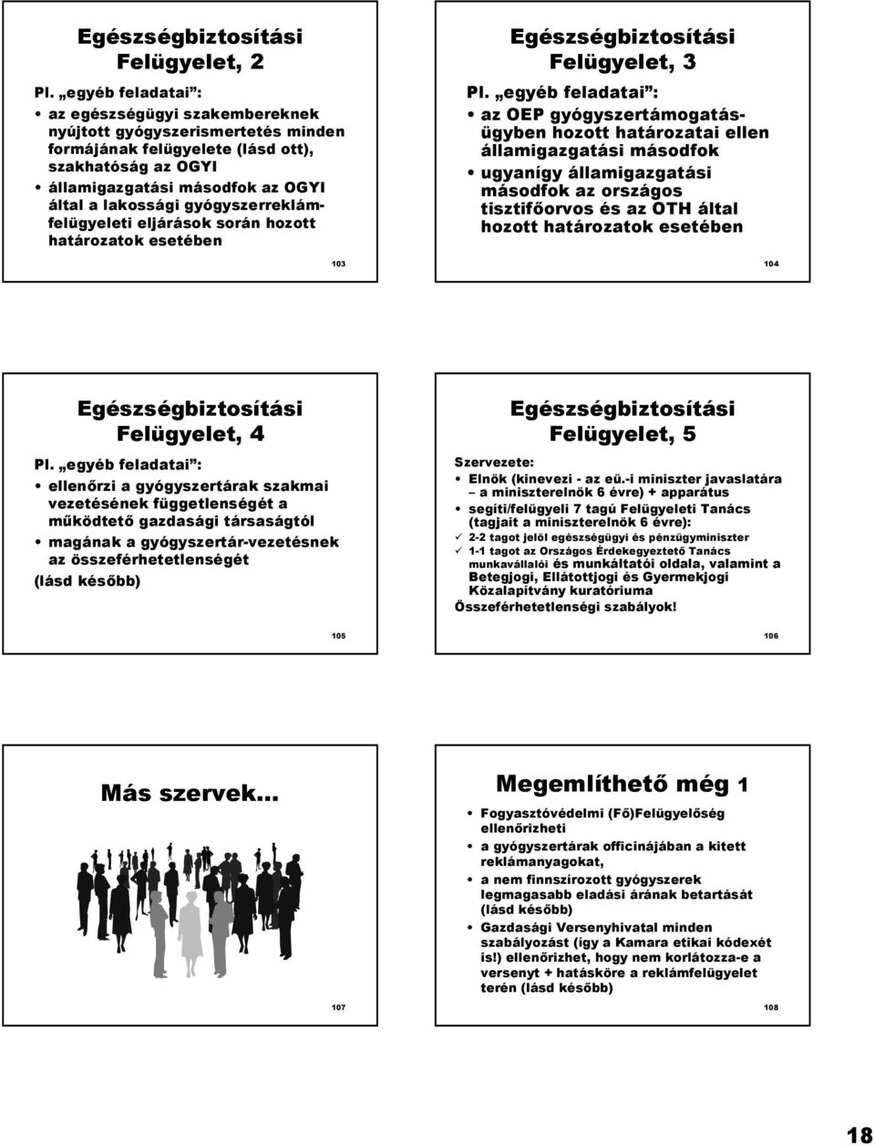 gyógyszerreklámfelügyeleti eljárások során hozott határozatok esetében 103 Egészségbiztosítási Felügyelet, 3 Pl.