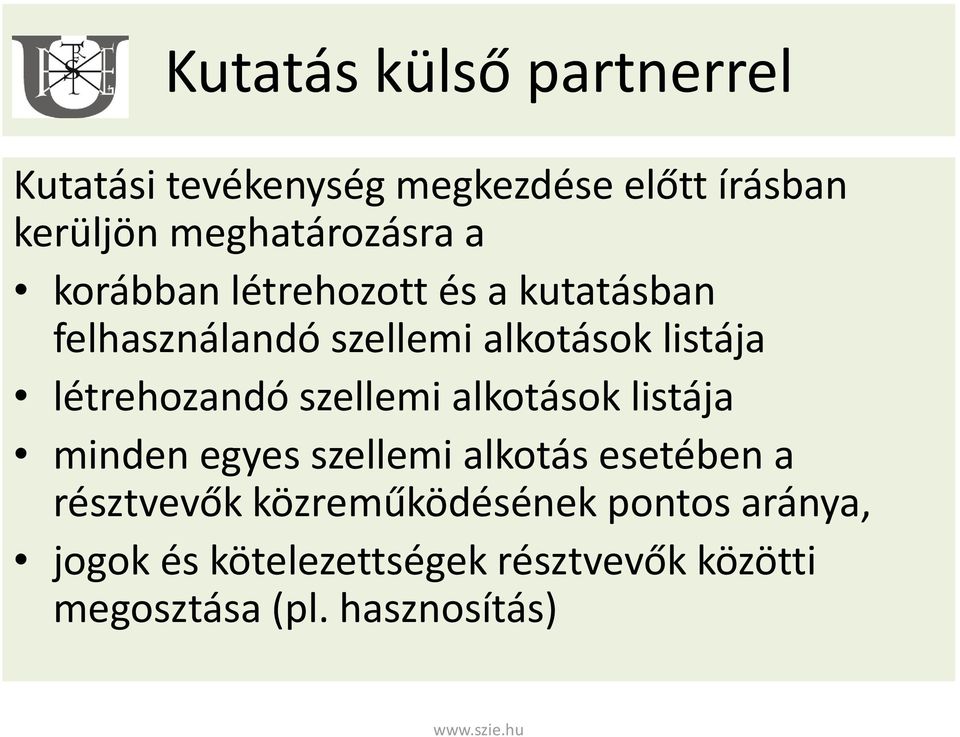 listája létrehozandó szellemi alkotások listája minden egyes szellemi alkotás esetében a