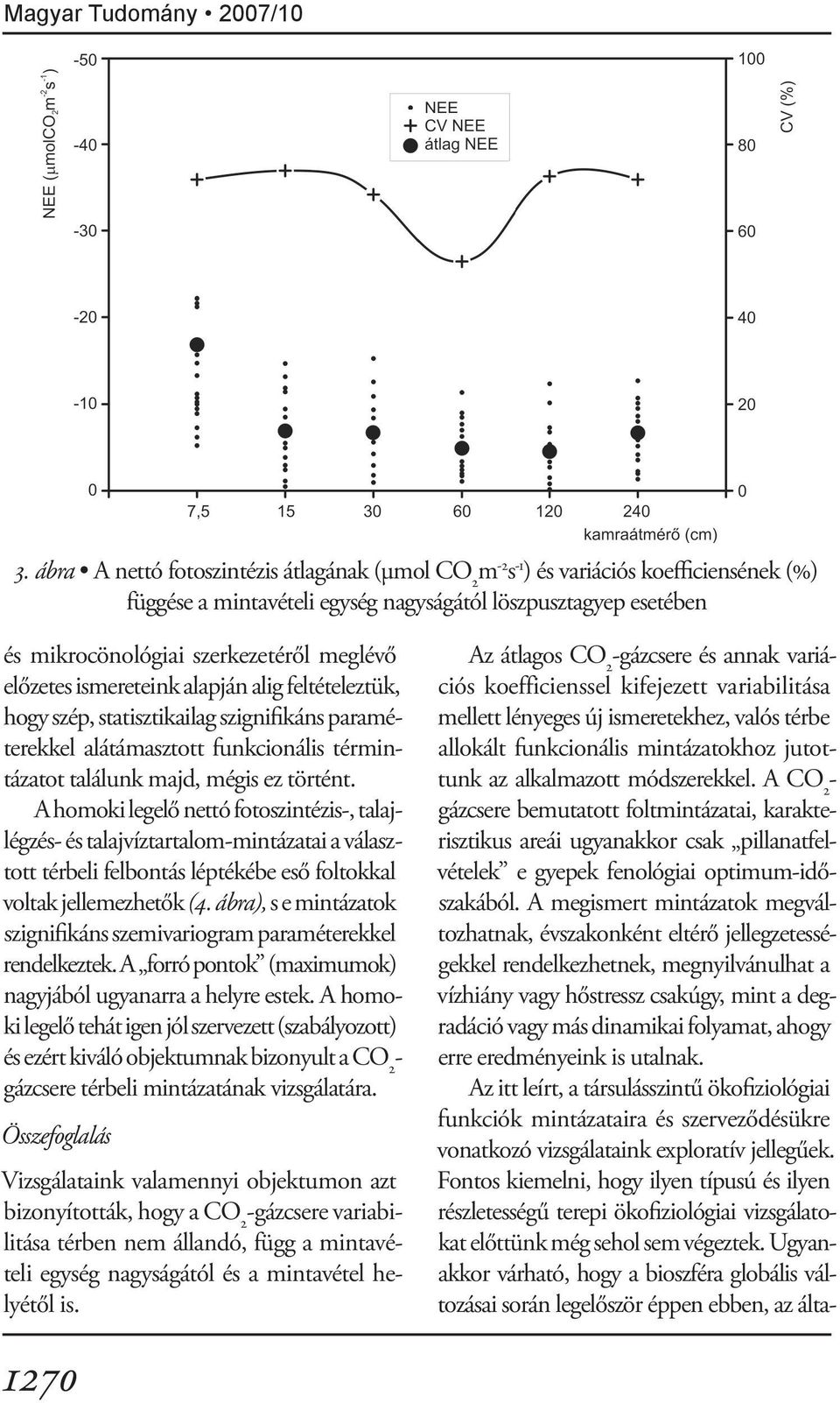 A homoki legelő nettó fotoszintézis-, talajlégzés- és talajvíztartalom-mintázatai a választott térbeli felbontás léptékébe eső foltokkal voltak jellemezhetők (4.
