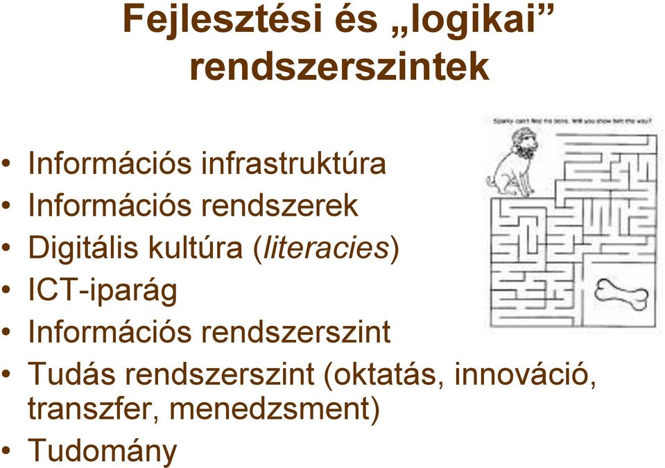 (literacies) ICT-iparág Információs rendszerszint Tudás