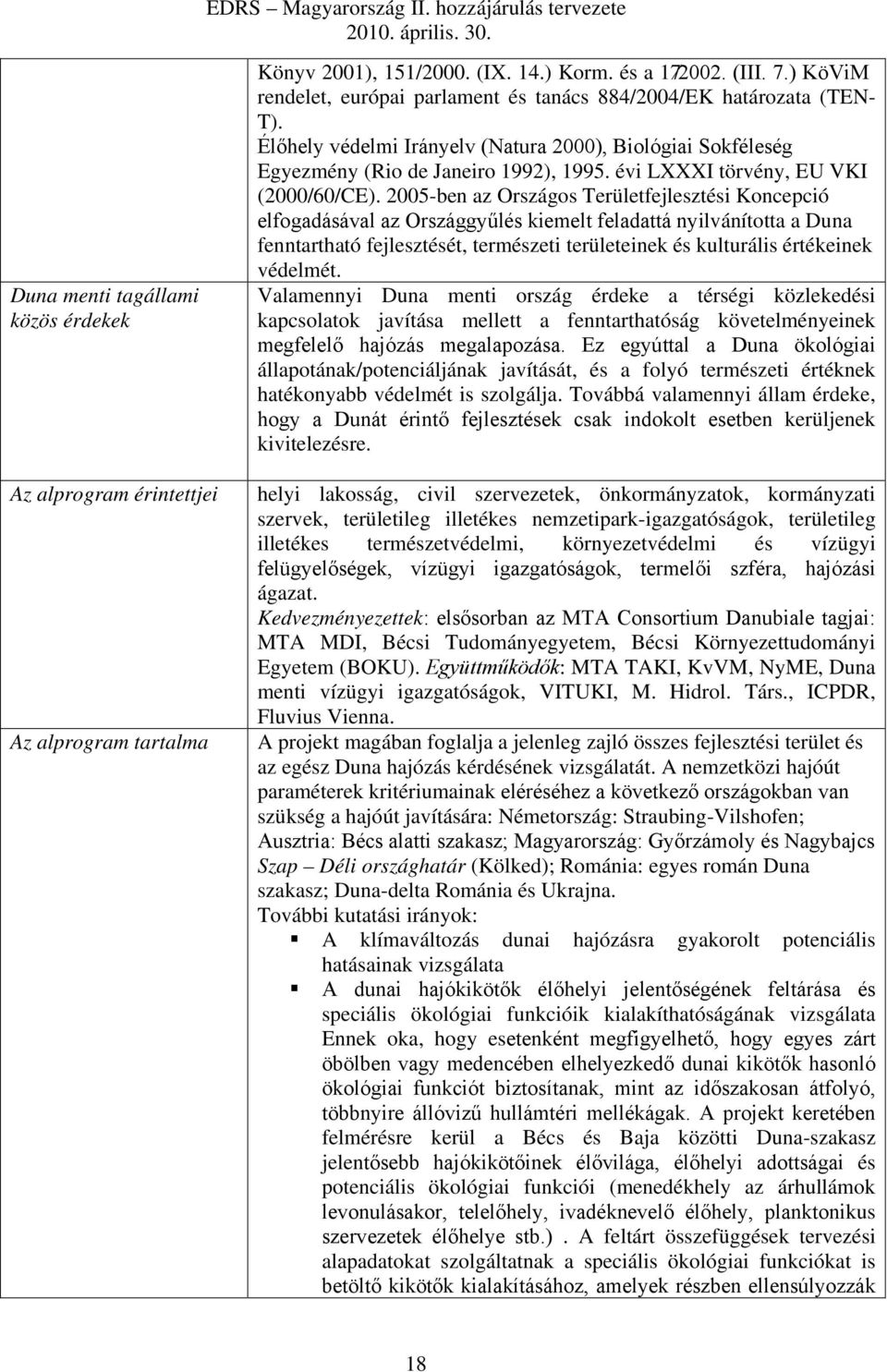 évi LXXXI törvény, EU VKI (2000/60/CE).