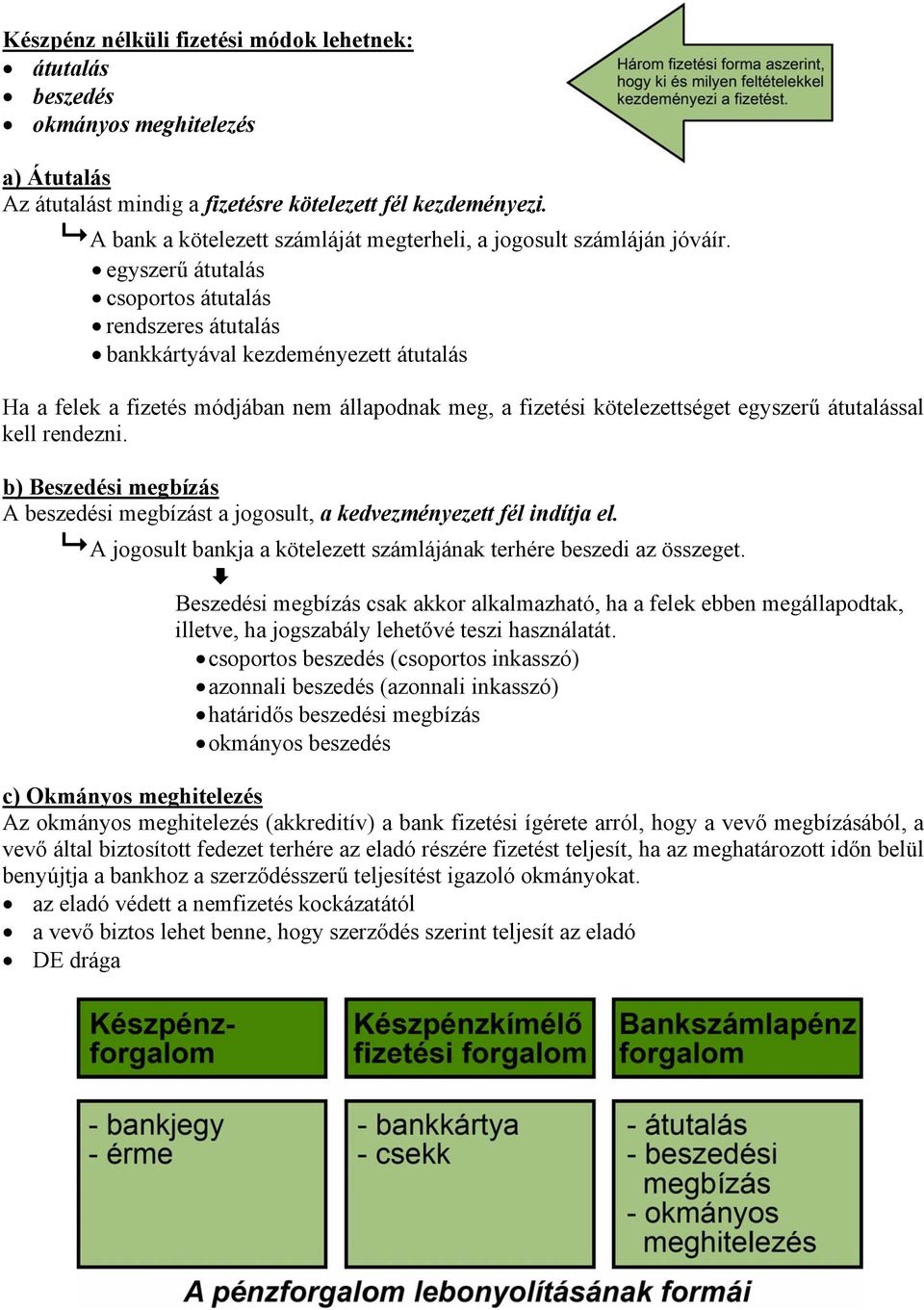 egyszerű átutalás csoportos átutalás rendszeres átutalás bankkártyával kezdeményezett átutalás Ha a felek a fizetés módjában nem állapodnak meg, a fizetési kötelezettséget egyszerű átutalással kell