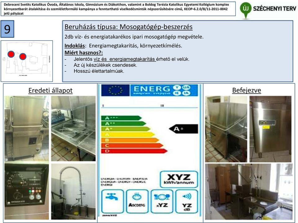 Indoklás: Energiamegtakarítás, környezetkímélés.