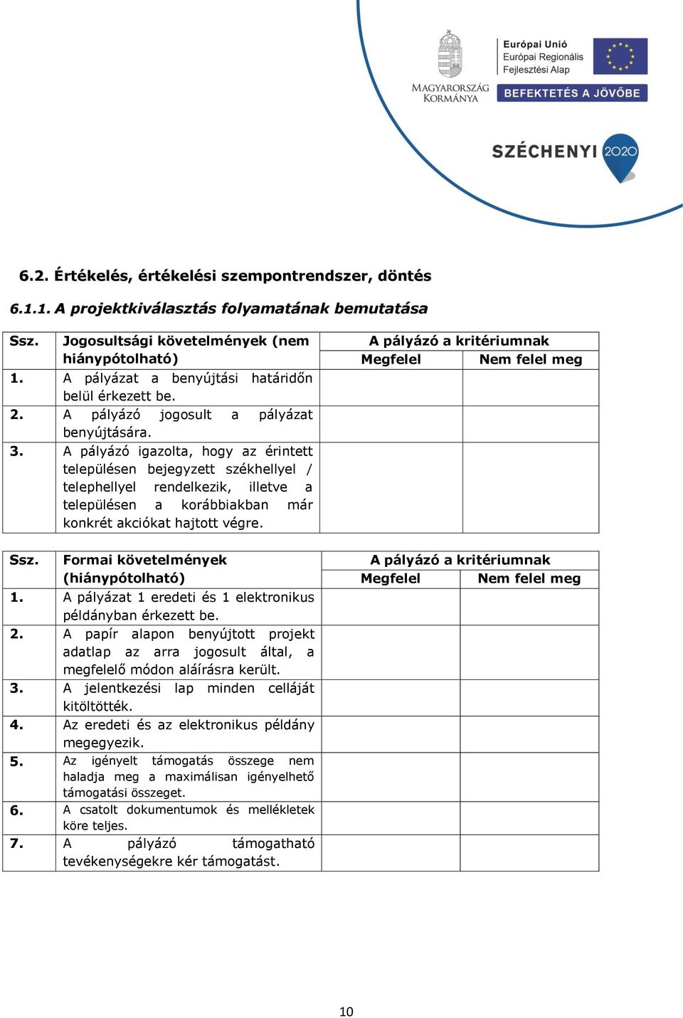 A pályázó igazolta, hogy az érintett településen bejegyzett székhellyel / telephellyel rendelkezik, illetve a településen a korábbiakban már konkrét akciókat hajtott végre.