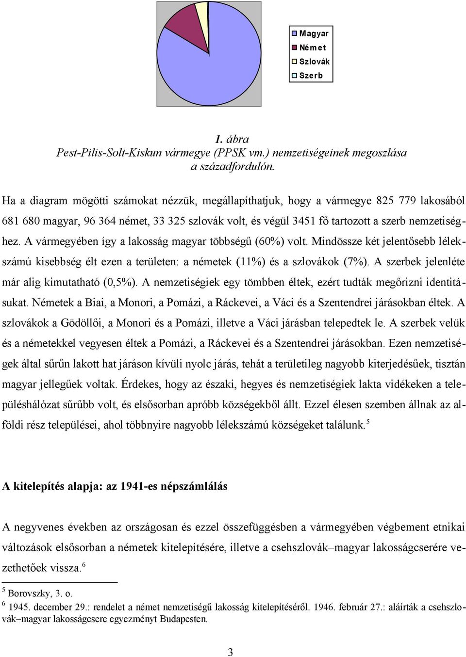 A vármegyében így a lakosság magyar többségű (60%) volt. Mindössze két jelentősebb lélekszámú kisebbség élt ezen a területen: a németek (11%) és a szlovákok (7%).