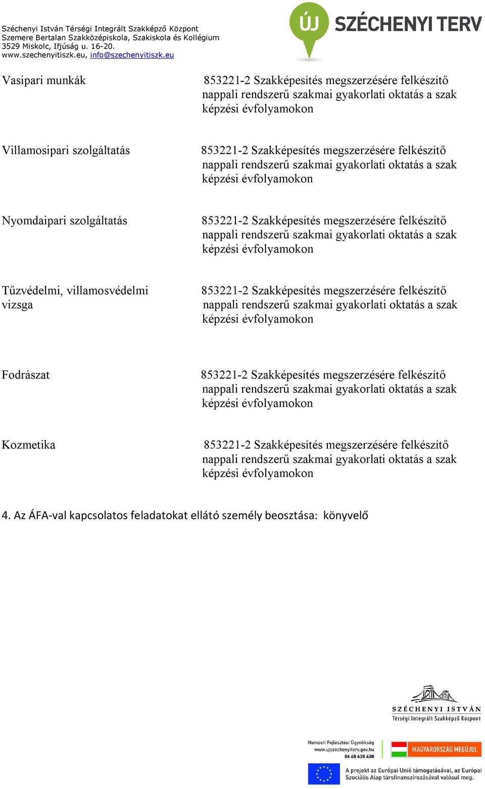 villamosvédelmi vizsga Fodrászat Kozmetika 4.