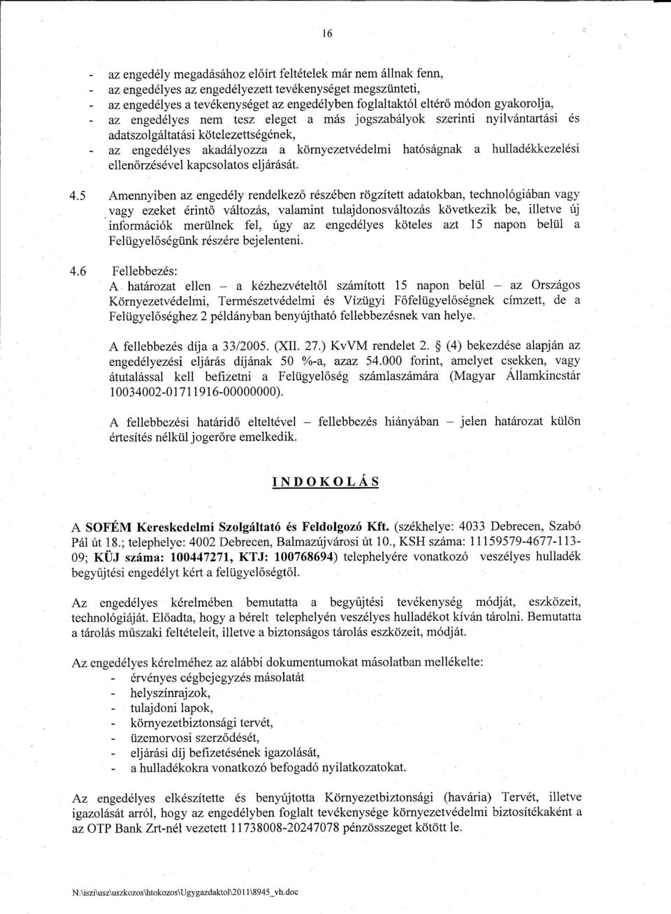 ellen6rzesevel kapcsolatos eijarasat. 4.