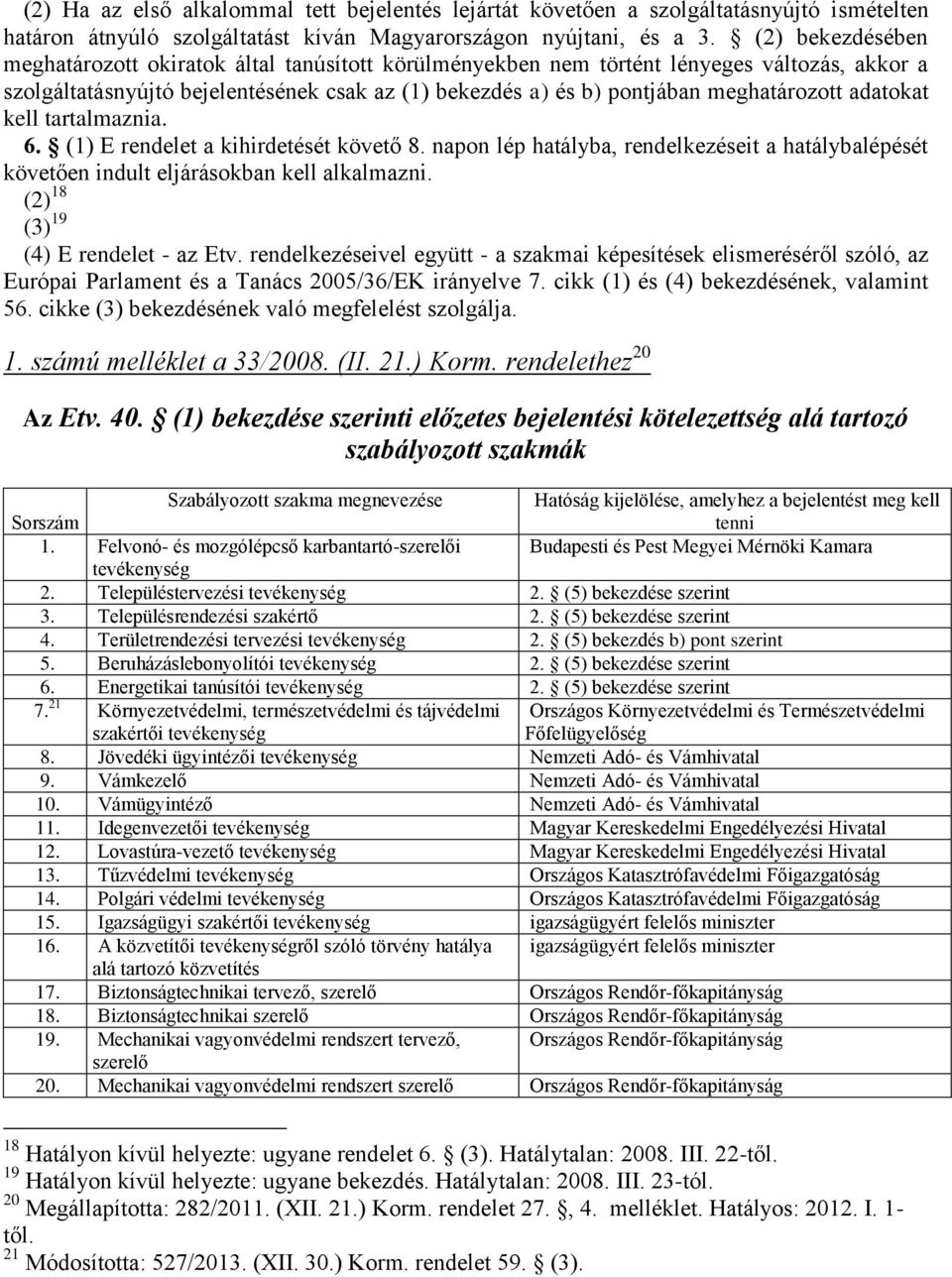 adatokat kell tartalmaznia. 6. (1) E rendelet a kihirdetését követő 8. napon lép hatályba, rendelkezéseit a hatálybalépését követően indult eljárásokban kell alkalmazni.