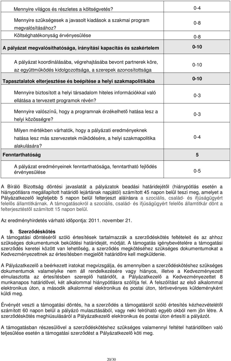 kidolgozottsága, a szerepek azonosítottsága Tapasztalatok elterjesztése és beépítése a helyi szakmapolitikába Mennyire biztosított a helyi társadalom hiteles információkkal való ellátása a tervezett