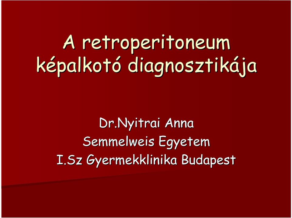 Dr.Nyitrai Anna Semmelweis