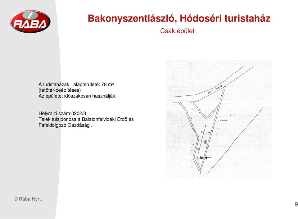 épületet idıszakosan használják.