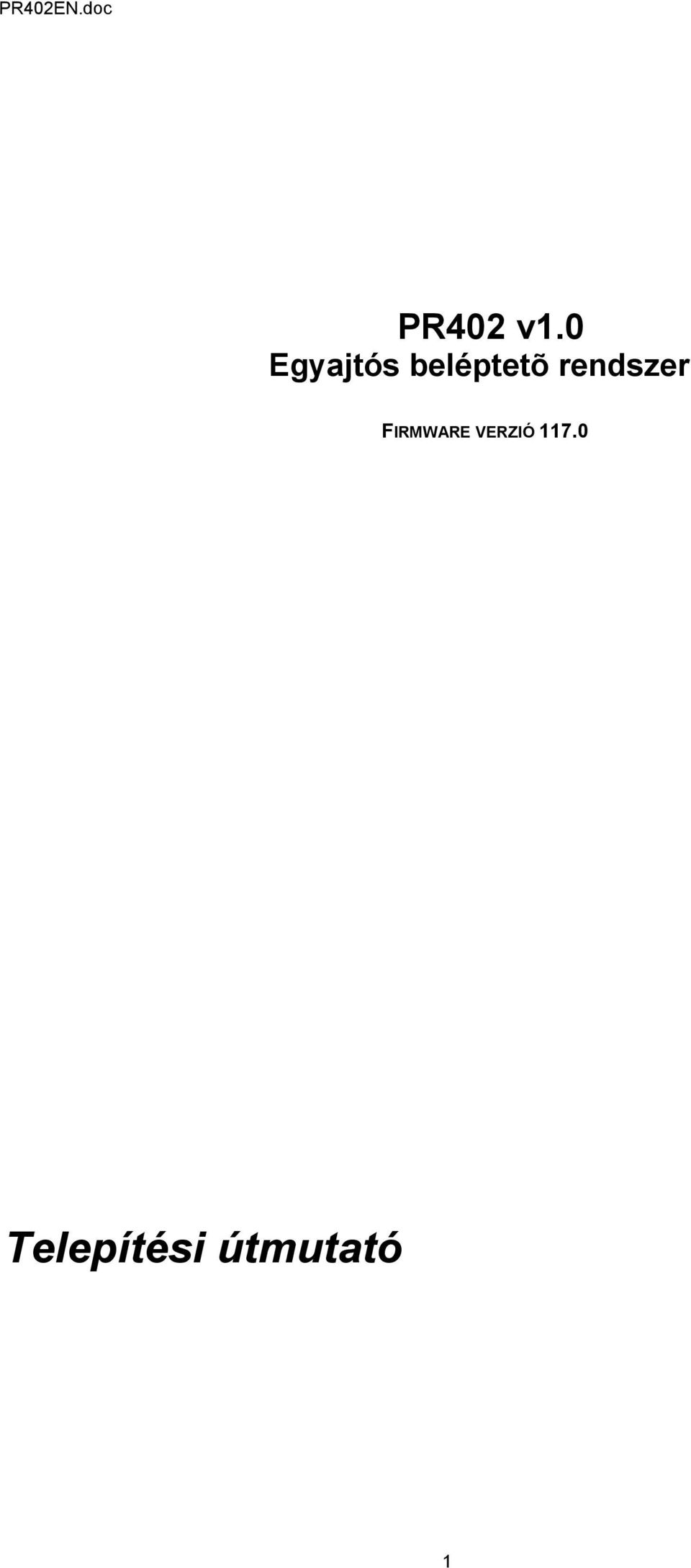 rendszer FIRMWARE
