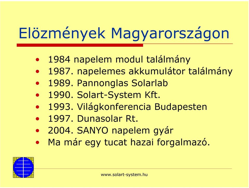 Solart-System Kft. 1993. Világkonferencia Budapesten 1997.