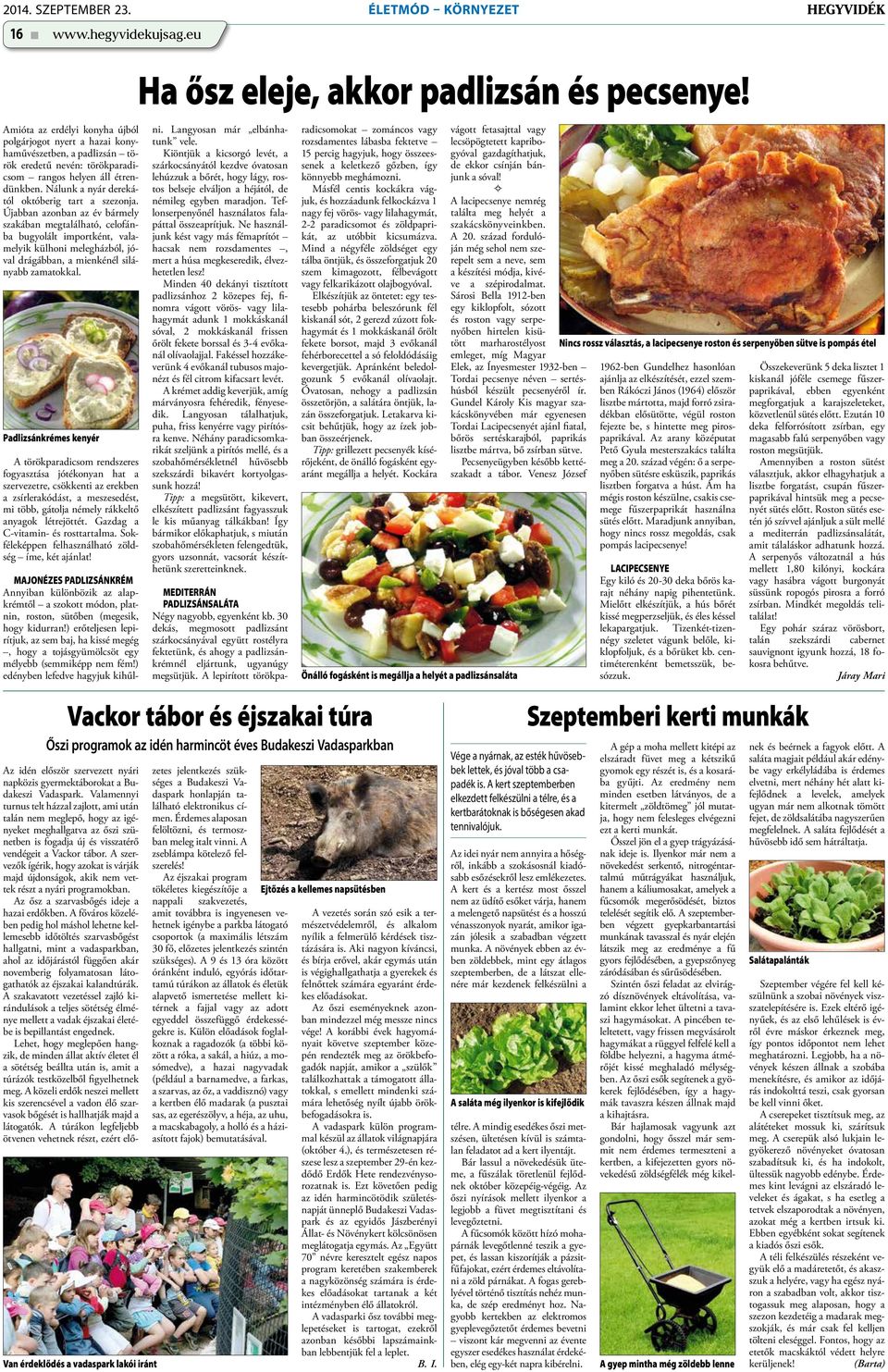 Nálunk a nyár derekától októberig tart a szezonja.