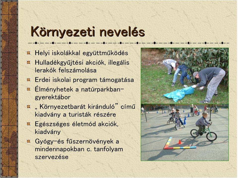 natúrparkbangyerektábor Környezetbarát kiránduló című kiadvány a turisták részére