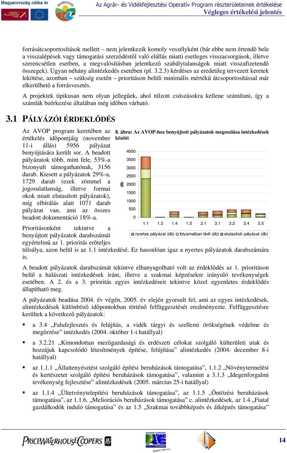 3) kérdéses az eredetileg tervezett keretek lekötése, azonban szükség esetén prioritáson belüli minimális mértékű átcsoportosítással már elkerülhető a forrásvesztés.