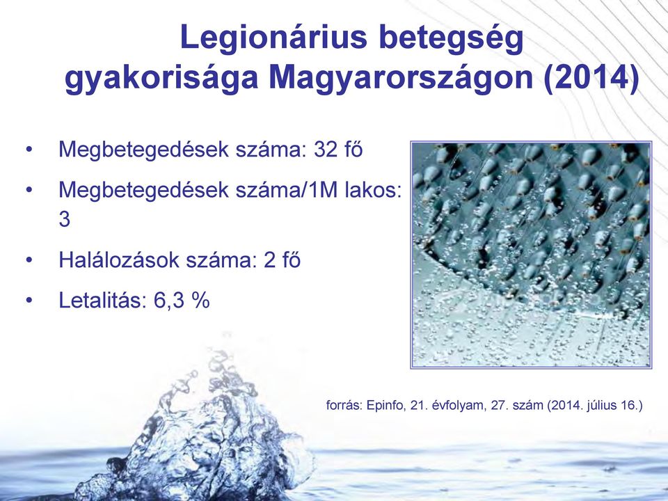 száma/1m lakos: 3 Halálozások száma: 2 fő Letalitás:
