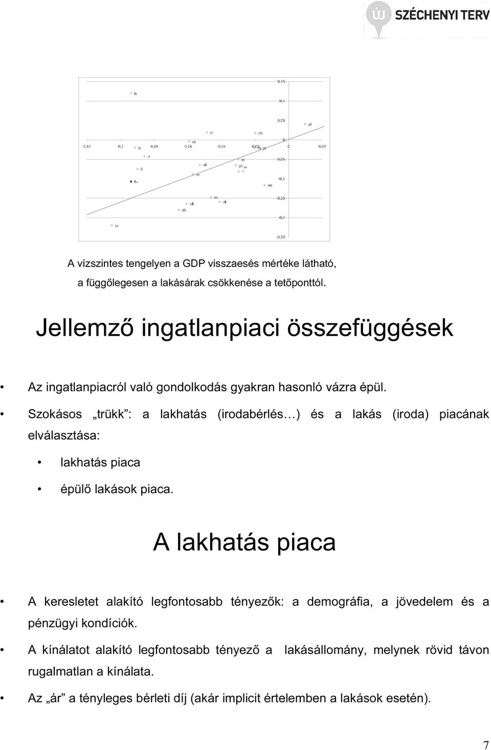 Szokásos trükk : a lakhatás (irodabérlés ) és a lakás (iroda) piacának elválasztása: lakhatás piaca épülő lakások piaca.