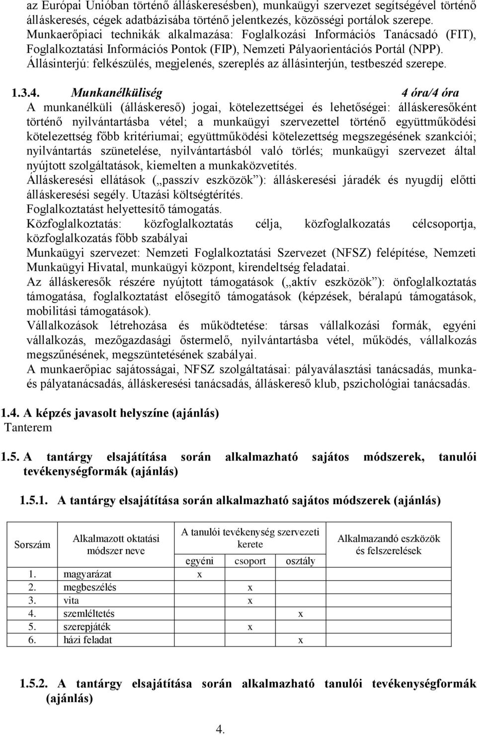 Állásinterjú: felkészülés, megjelenés, szereplés az állásinterjún, testbeszéd szerepe. 1.3.4.