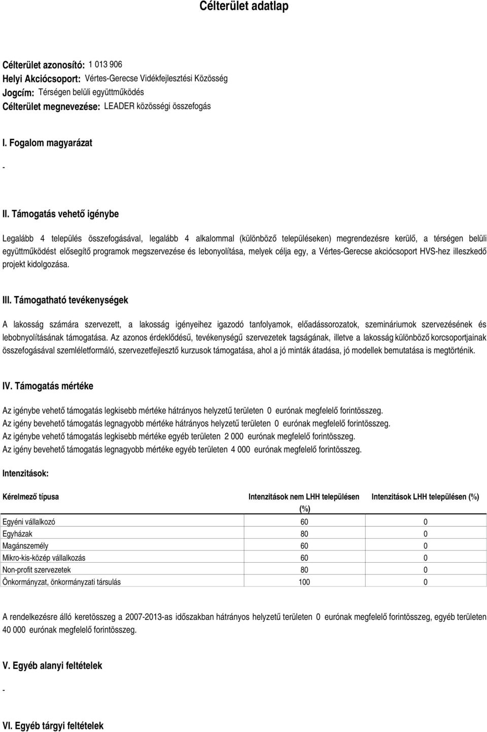 Támogatás vehető igénybe Legalább 4 település összefogásával, legalább 4 alkalommal (különböző településeken) megrendezésre kerülő, a térségen belüli együttműködést elősegítő programok megszervezése