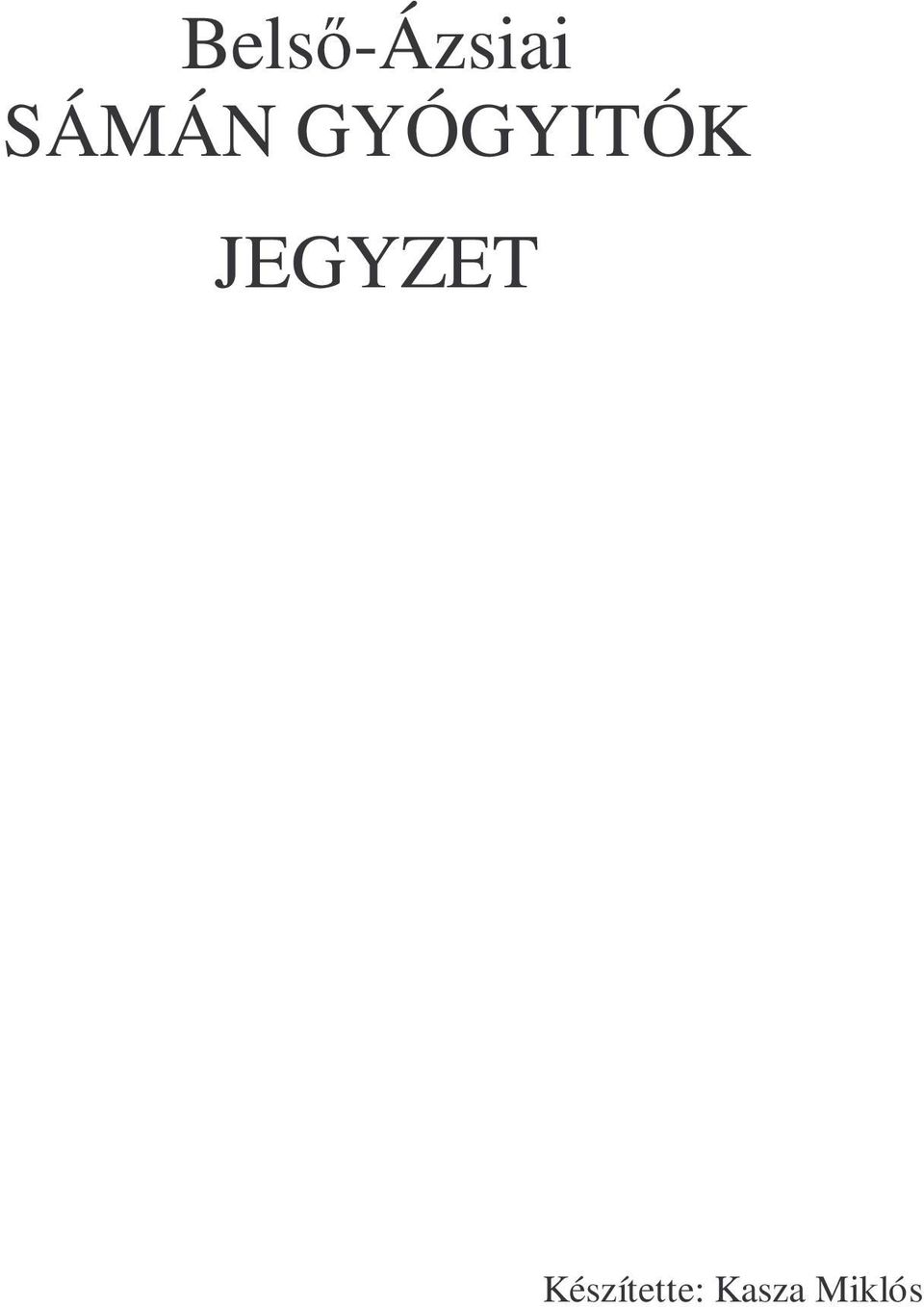 JEGYZET