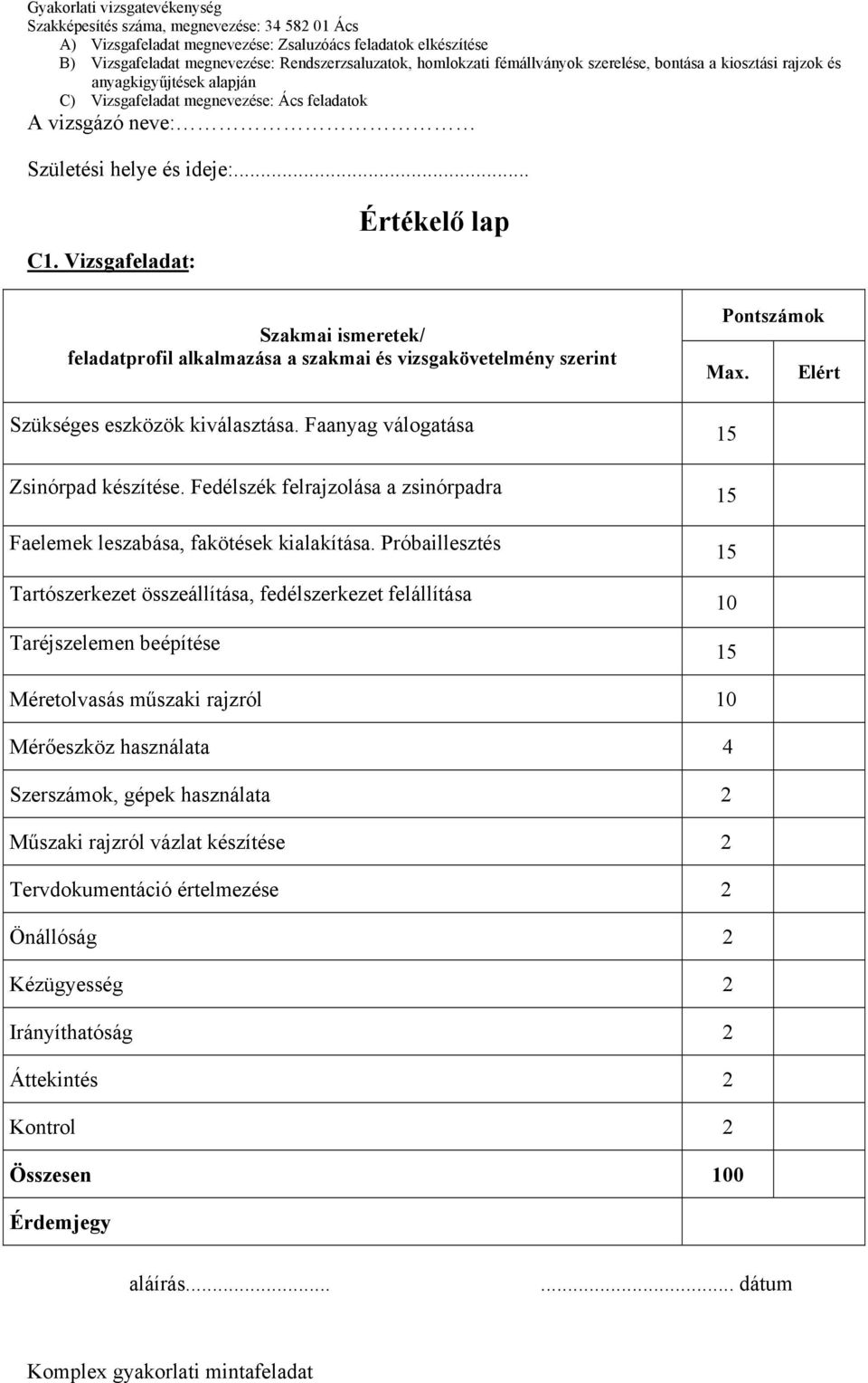 Faanyag válogatása Zsinórpad készítése. Fedélszék felrajzolása a zsinórpadra Faelemek leszabása, fakötések kialakítása.